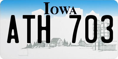 IA license plate ATH703