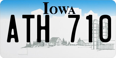 IA license plate ATH710