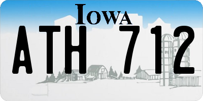 IA license plate ATH712