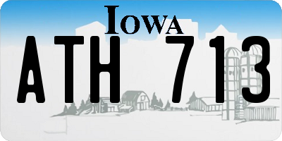 IA license plate ATH713