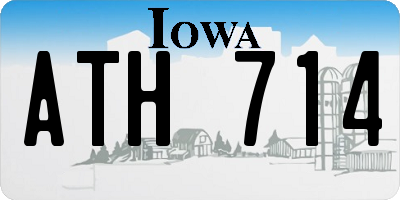 IA license plate ATH714