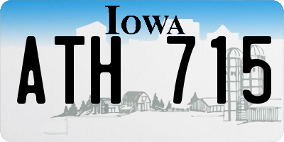 IA license plate ATH715