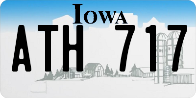 IA license plate ATH717