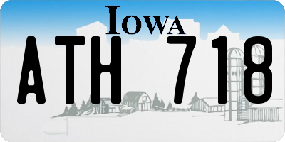 IA license plate ATH718