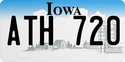 IA license plate ATH720
