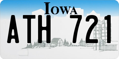 IA license plate ATH721