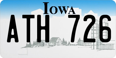 IA license plate ATH726