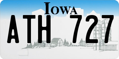 IA license plate ATH727