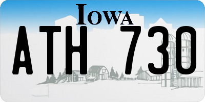 IA license plate ATH730