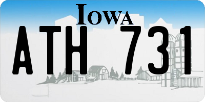 IA license plate ATH731