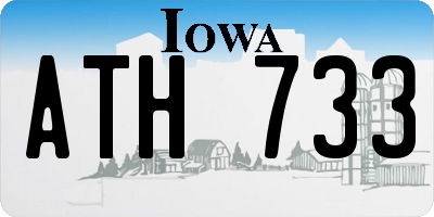 IA license plate ATH733