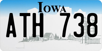 IA license plate ATH738
