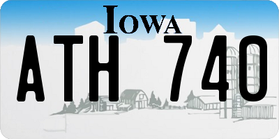 IA license plate ATH740