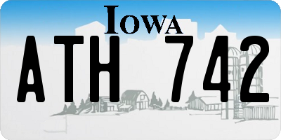 IA license plate ATH742