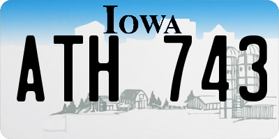 IA license plate ATH743