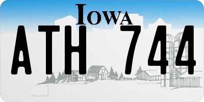 IA license plate ATH744