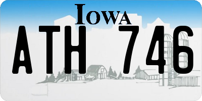 IA license plate ATH746