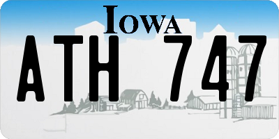 IA license plate ATH747