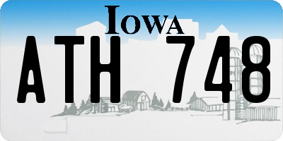 IA license plate ATH748