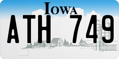 IA license plate ATH749