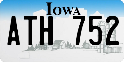 IA license plate ATH752