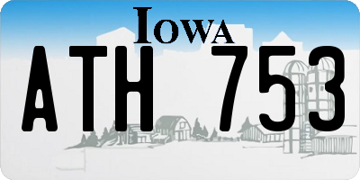 IA license plate ATH753