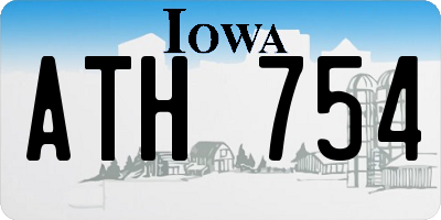 IA license plate ATH754