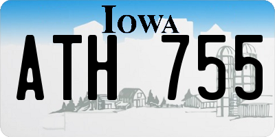 IA license plate ATH755