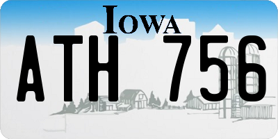 IA license plate ATH756