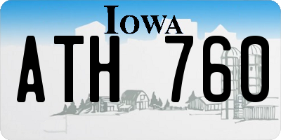IA license plate ATH760