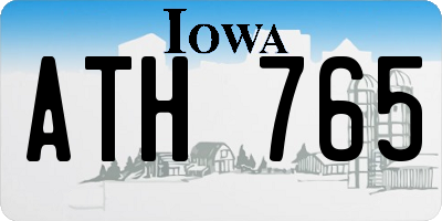IA license plate ATH765