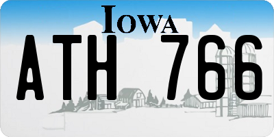 IA license plate ATH766