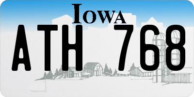 IA license plate ATH768