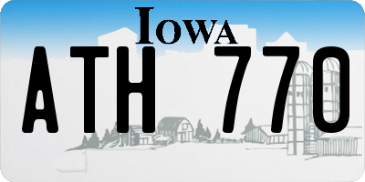 IA license plate ATH770