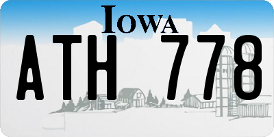 IA license plate ATH778