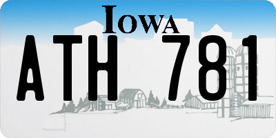 IA license plate ATH781