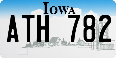 IA license plate ATH782