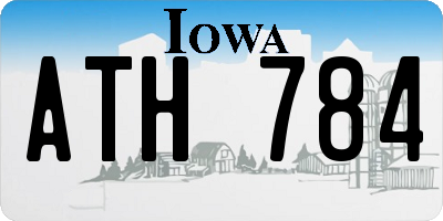 IA license plate ATH784