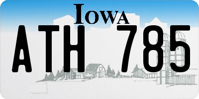 IA license plate ATH785