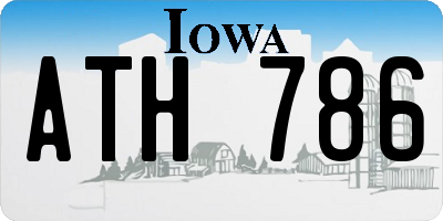 IA license plate ATH786