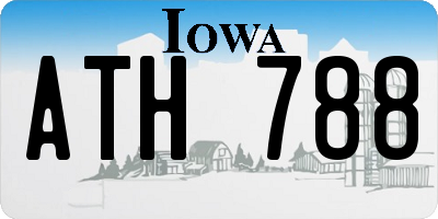 IA license plate ATH788