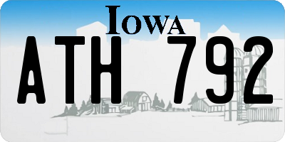 IA license plate ATH792