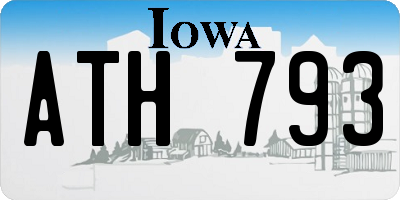 IA license plate ATH793