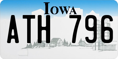 IA license plate ATH796