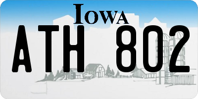 IA license plate ATH802