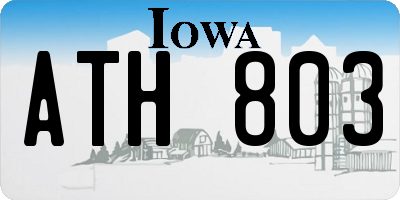 IA license plate ATH803