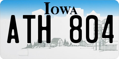 IA license plate ATH804