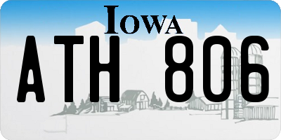 IA license plate ATH806