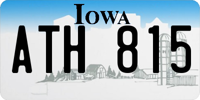 IA license plate ATH815