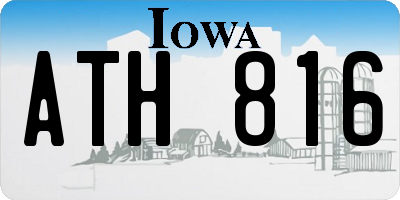 IA license plate ATH816